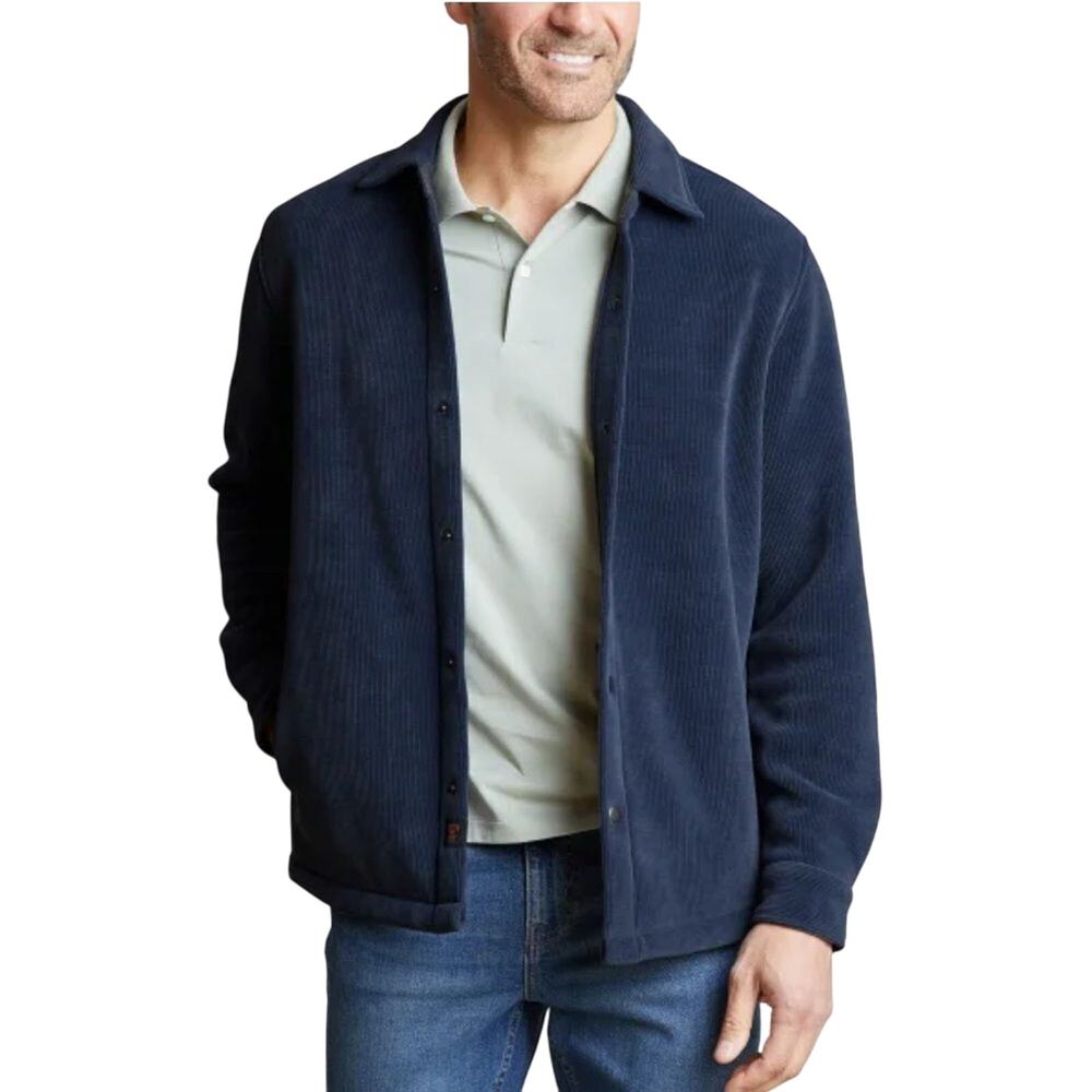 Copper & Oak Men's Shirt Classic Jacket Shirt Snap Front Blue Size S